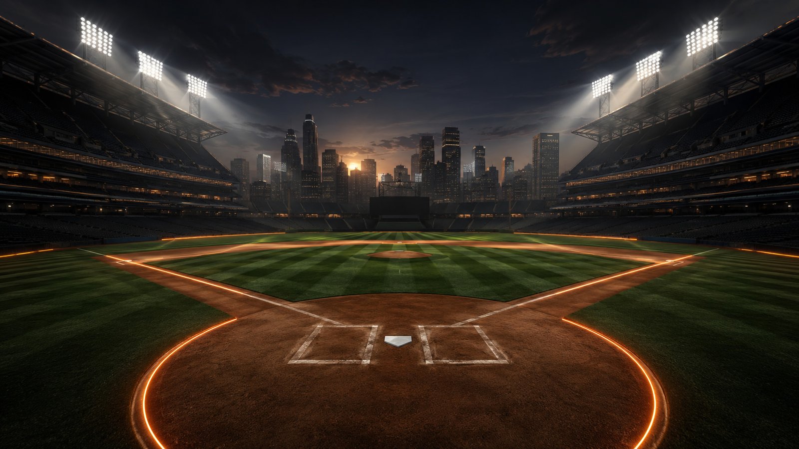 Baseball stadium at night, Degen Hoops baseball division